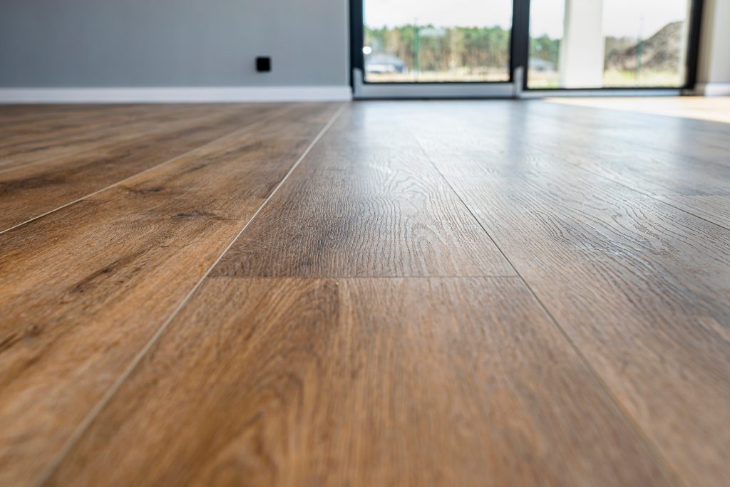 Picture of beautiful new vinyl flooring.