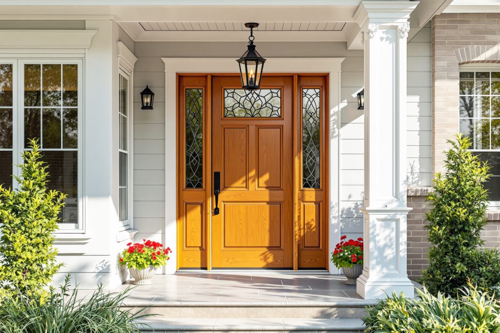 Picture of the entryway at a Cranberry, PA, home featuring a beautiful new front door.