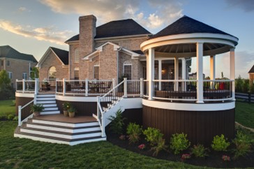 Picture of a beautiful deck installed behind a home in Mars, PA, showing that we can bring luxury to everyday living.