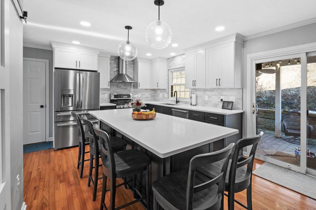 The Overall Design of this Murrysville Kitchen is Clean and Modern, Creating a Bright and Inviting Atmosphere.