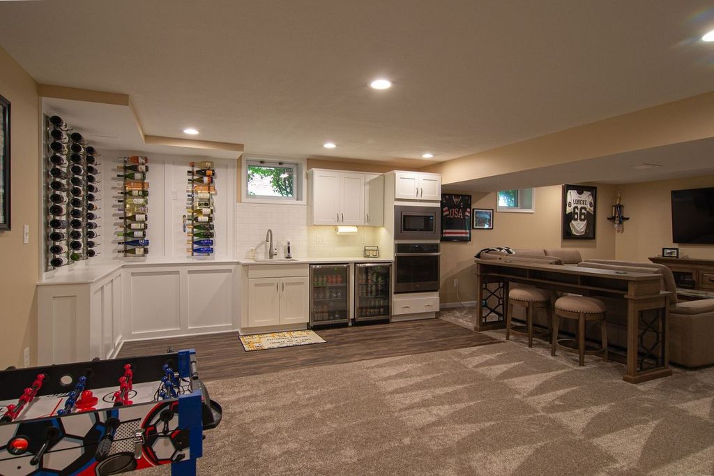 Bethel Park Basement Any Sports Fan Would Love Including Kitchenette for Entertaining