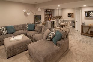 A remodeled basement.